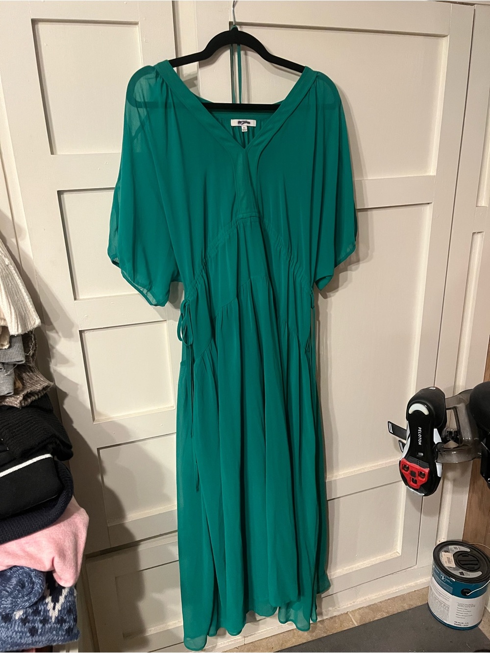 EUC.  Madewell.  Women’s Teal Green V-Neck Midi Dress